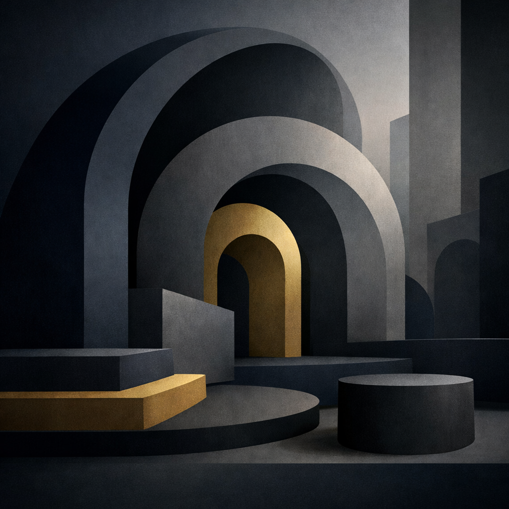 High end abstract illustration for a private wealth And legacy advisory firm symbolizing protection that supports longterm strategy and family continu